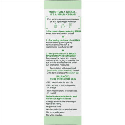 Garnier Green Labs Canna-B Fragrance Free Pore Perfecting Serum Cream Perspective: left