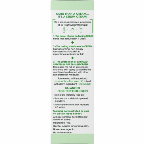 Garnier Green Labs Canna-B Fragrance Free Pore Perfecting Serum Cream Perspective: left