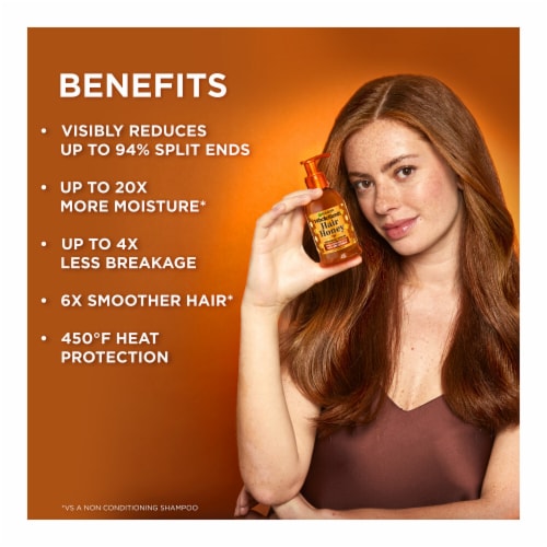 Garnier Whole Blends Honey Treasures Hair Honey Repairing Leave in Serum for Dry, Damaged Hair Perspective: left