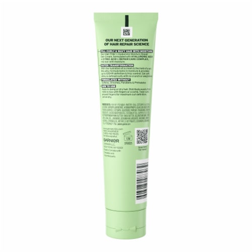 Garnier Fructis Hair Filler Moisture Repair Leave in Gel Cream for Curly & Wavy Hair Perspective: left