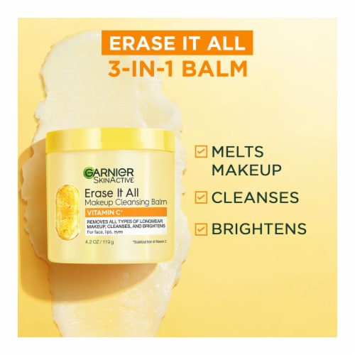 Garnier SkinActive Erase It All Makeup Cleansing Balm with Vitamin C Perspective: left