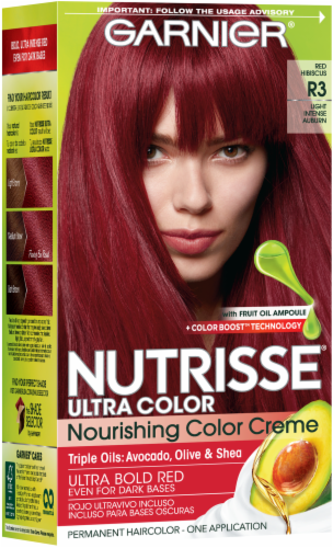 Garnier Nutrisse Red Hibiscus Light Intense Auburn Permanent Haircolor Perspective: left