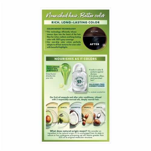 Garnier Nutrisse Nourishing Permanent Hair Color 11 Blackest Black Perspective: left