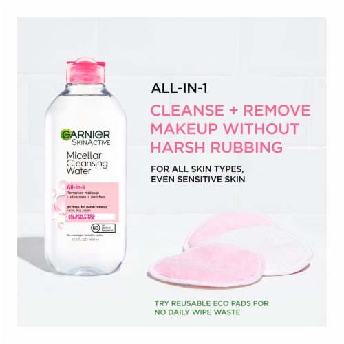 Garnier SkinActive Micellar Cleansing Water & Makeup Remover for Sensitive Skin Perspective: left