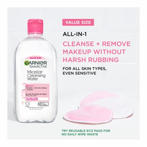 Garnier SkinActive Micellar Cleansing Water & Makeup Remover for Sensitive Skin Perspective: left