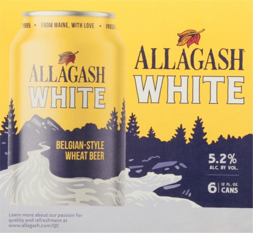 Allagash® White Belgian-Style Wheat Beer Perspective: left