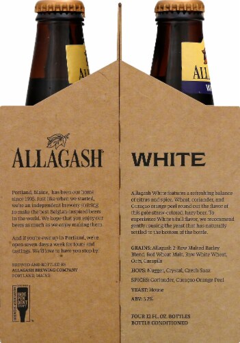 Allagash Belgium Style White Ale Beer Perspective: left