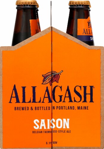 Allagash Saison Belgian Farm-house Style Ale Perspective: left
