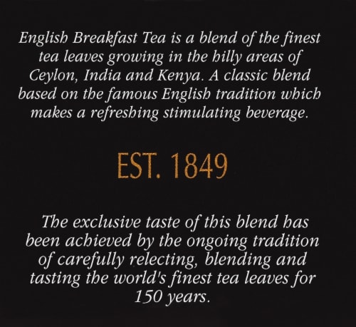Wissotzky® English Breakfast Tea Perspective: left