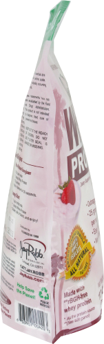 Jay Robb Strawberry Whey Protein Perspective: left
