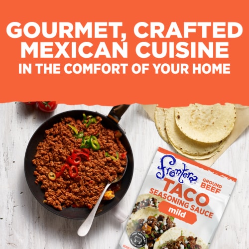 Frontera Mild Ground Beef Seasoning Taco Sauce Perspective: left