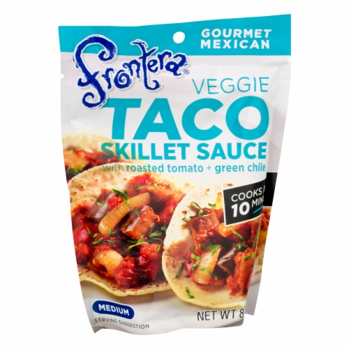 Frontera Gourmet Mexican Veggie Taco Skillet Sauce with Roasted Tomato + Green Chile Perspective: left