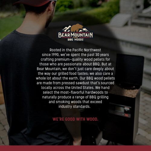Bear Mountain® BBQ Craft Blends Bourbon BBQ Wood Smoker Pellets Perspective: left