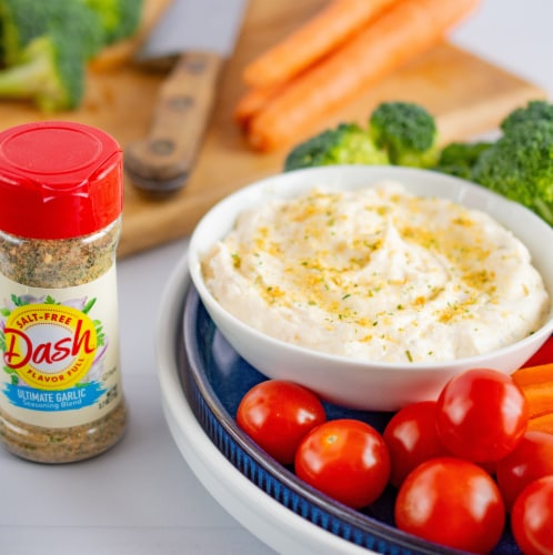Dash Salt-Free Ultimate Garlic Seasoning Blend, Kosher Perspective: left