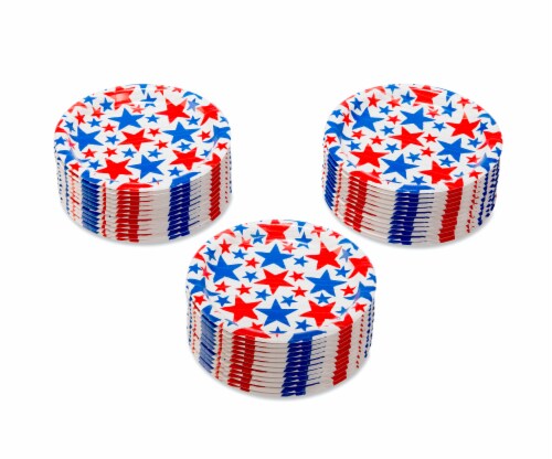 American Greetings Patriotic Paper Dessert Plates Perspective: left