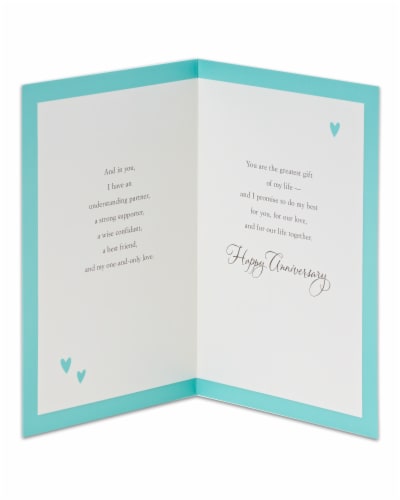 American Greetings Wedding Anniversary Romantic Card (Greatest Gift) Perspective: left
