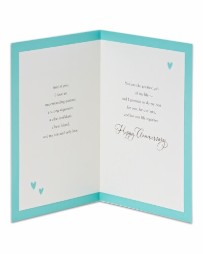 American Greetings Wedding Anniversary Romantic Card (Greatest Gift) Perspective: left