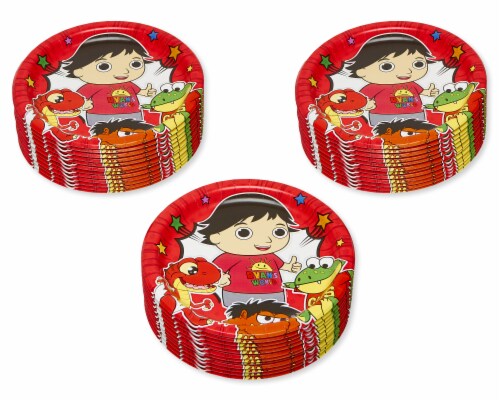 American Greetings Ryan's World Paper Dinner Plates Perspective: left