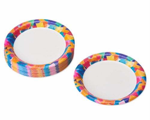 American Greetings Confetti Birthday Party Dessert Plates Perspective: left