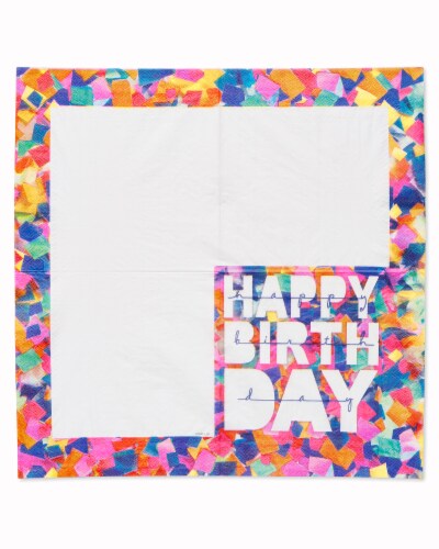 American Greetings Confetti Birthday Paper Napkins Perspective: left