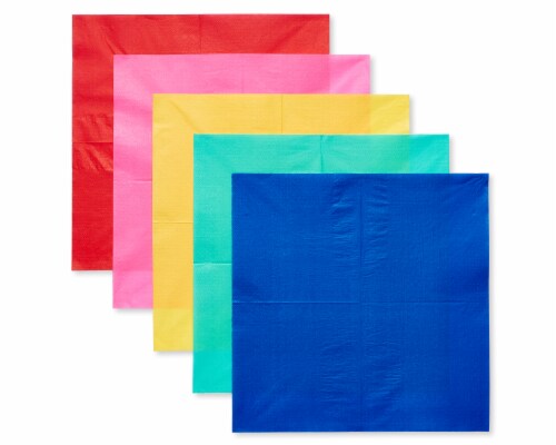 American Greetings Assorted Colors Lunch Napkins Perspective: left