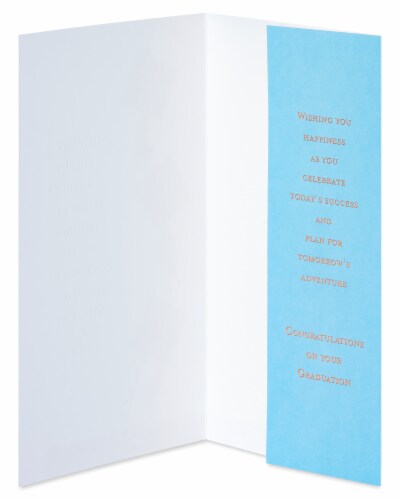 Papyrus Graduation Card Money Holder (Grad Caps Quote) Perspective: left