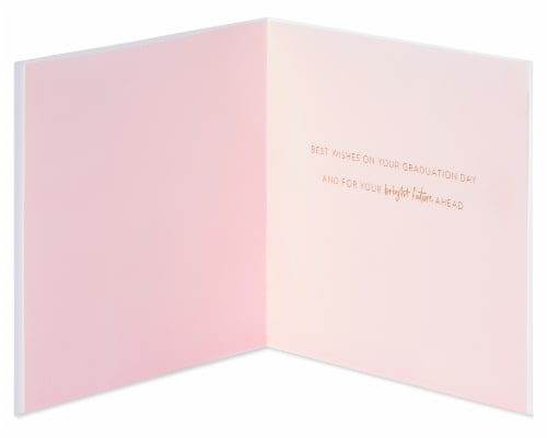 Papyrus Graduation Card (Floral Cap) Perspective: left