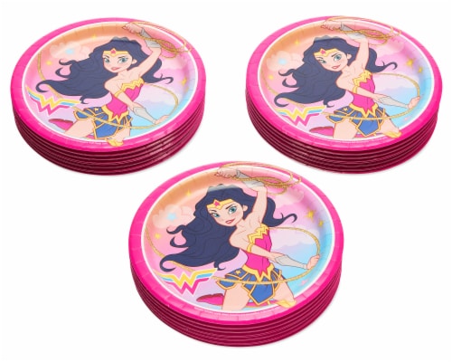 American Greetings Wonder Woman Dinner Plates Perspective: left