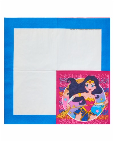 American Greetings Wonder Woman Napkins Perspective: left