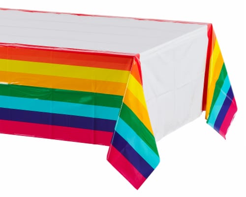 American Greetings Rainbow Plastic Table Covers Perspective: left