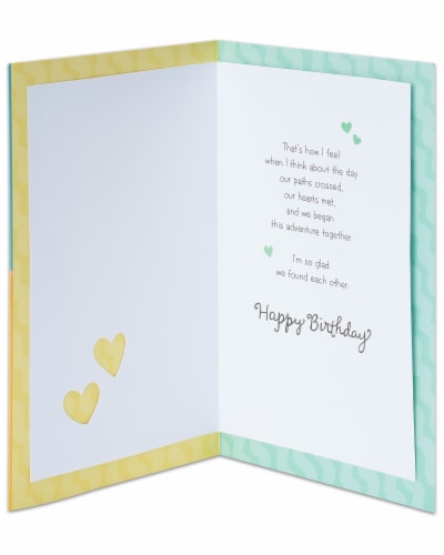 American Greetings Romantic Birthday Card (Right Place Right Time) Perspective: left