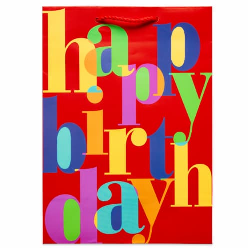 American Greetings #6 Birthday Lettering Gift Bag Perspective: left