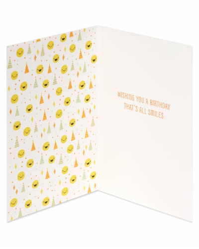 American Greetings #62 Birthday Card (Smiley Faces) Perspective: left