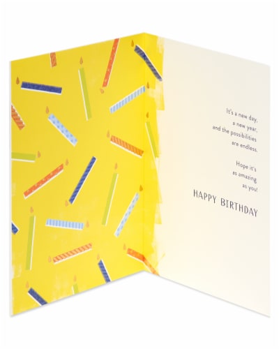 American Greetings #60 Birthday Card (Make a Wish) Perspective: left