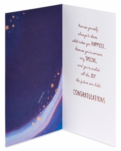 American Greetings #61 Graduation Gift Card Holder (Stars and Moon) Perspective: left