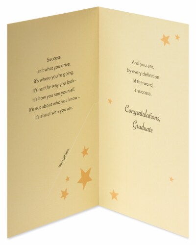 American Greetings #60 Graduation Gift Card Holder (Success) Perspective: left