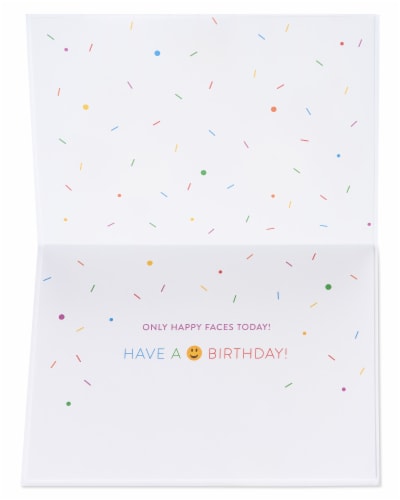 Papyrus Birthday Card - Emojis (#45) Perspective: left