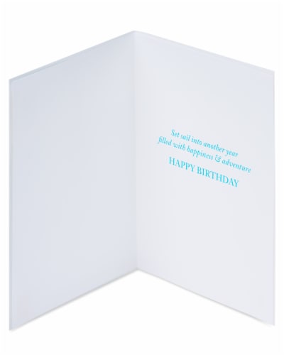Papyrus Birthday Card (Sailboat) Perspective: left
