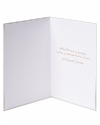 Papyrus Sympathy Card Cross (#49) Perspective: left
