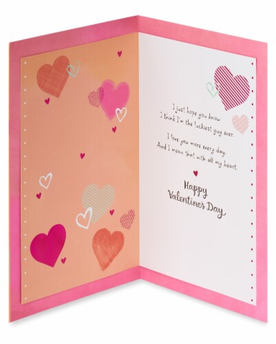 American Greetings Valentine’s Day Card for Wife (Luckiest Guy) Perspective: left