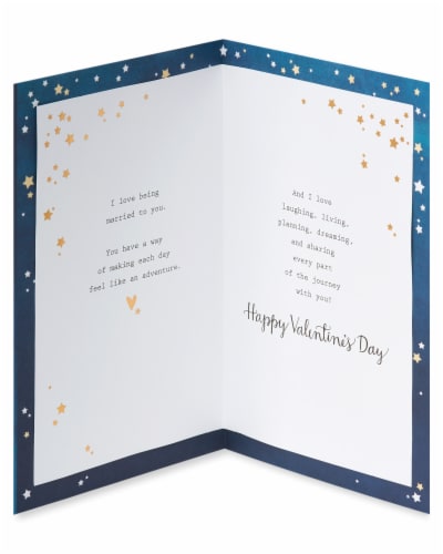 American Greetings Valentine’s Day Card for Husband (Starry) Perspective: left