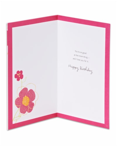 American Greetings Birthday Card for Mom (Floral You're Amazing) Perspective: left