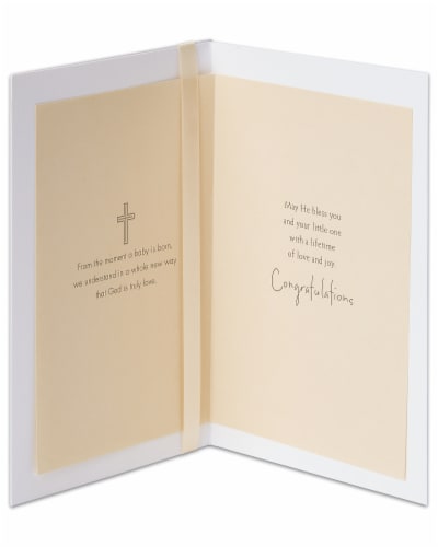 American Greetings Baby Baptism Card (Piece of Heaven) Perspective: left