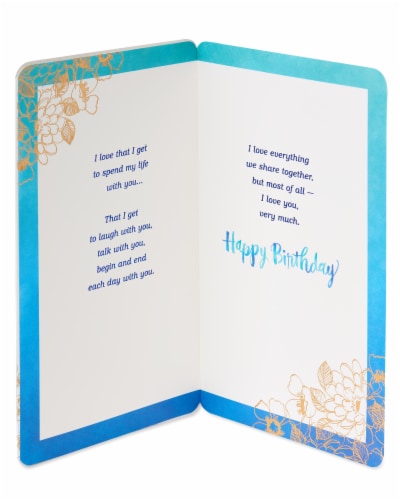 American Greetings #1 Birthday Card for Wife (Floral) Perspective: left