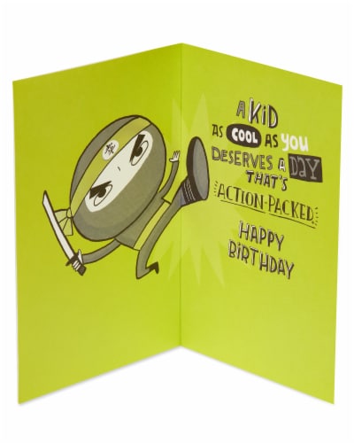 American Greetings #19 Birthday Card for Kid (Ninja) Perspective: left