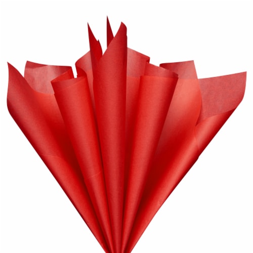 American Greetings Tissue Paper - Cherry Red (#12) Perspective: left