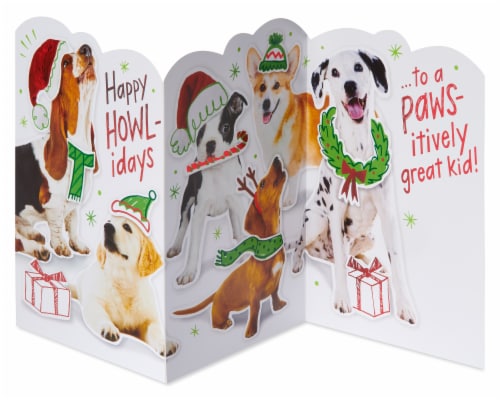 American Greetings Christmas Card (Happy Howl-idays) Perspective: left