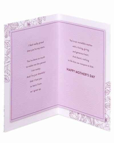 American Greetings Mother's Day Card for Mom (M For Mom) Perspective: left