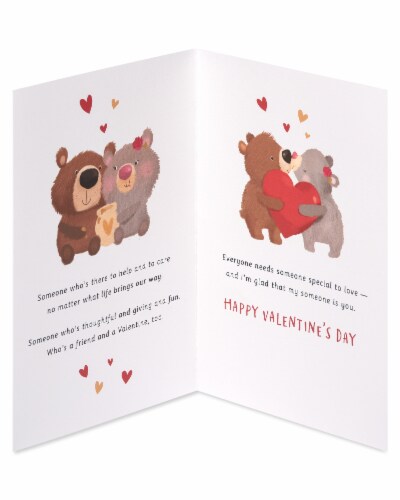 American Greetings Valentine's Day Card (Cute Bears) Perspective: left