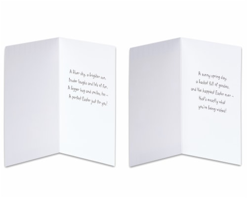 American Greetings Easter Cards for Kids (Blue and Green Bunny) Perspective: left